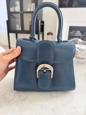 Delvaux Box mini brilliant Satchel in Navy